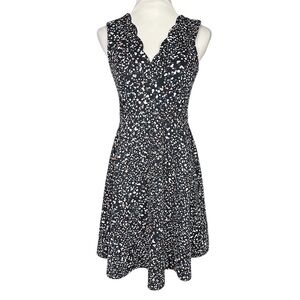 Wisp Dress Womens Size 6 Black Confetti Fit & Flare Skater Knee Length